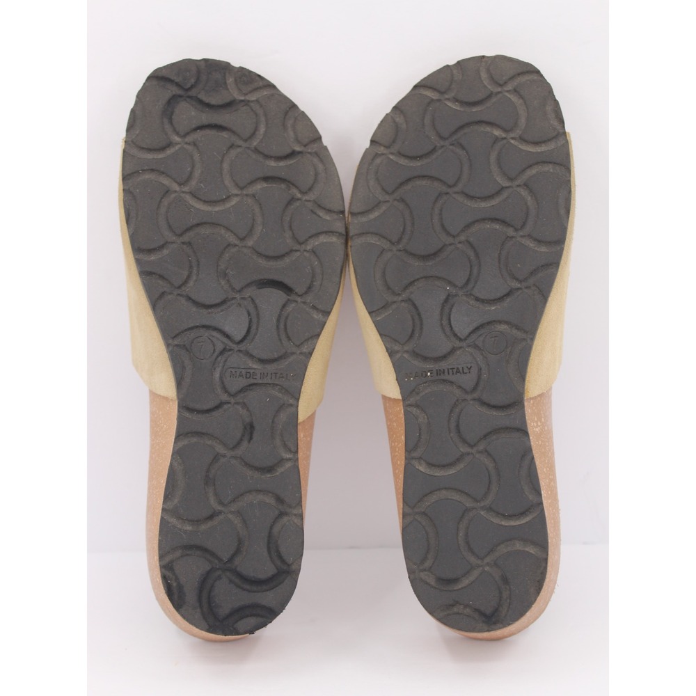Marina Luna Suede Wedge Slide Sandals Made in Italy Womens 7 - Picture 3 of 11